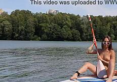 She's naked on the public beach!