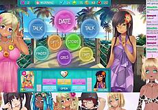 i'm lewdneko playing huniepop 2 double date part 2 in lingerie.