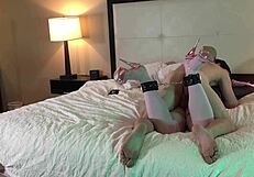 i’m bound in chastity as transgender gets fucked hard