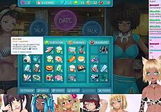 i'm lewdneko playing huniepop 2 double date part 2 in lingerie.