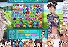 i'm lewdneko playing huniepop 2 double date part 2 in lingerie.