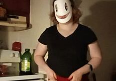 Amateur striptease turns kinky with clothes ripped in wedgie fetish