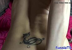 Big Tits Russian Tranny Feels Intense Joy Masturbating Solo Close-Up