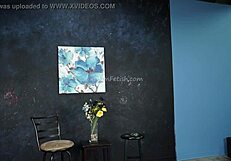 I explore the backstage with a fetish model and balloons.