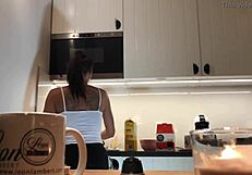 Hey Sylvia, those perfect pokies on kitchen cam are just amazing with braless nipples!