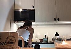 Hey Sylvia, those perfect pokies on kitchen cam are just amazing with braless nipples!