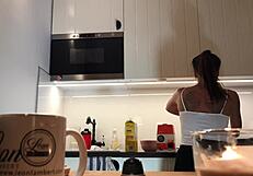 Hey Sylvia, those perfect pokies on kitchen cam are just amazing with braless nipples!