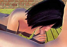 Uncensored Japanese hentai with intense blowjob and handjob ASMR, listen close!