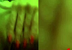 Hot European teen plays with herself for the cam