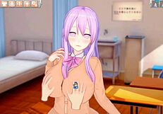 【eroge koikatsu!】 eastern heart chion rubbing breasts intensely! 3dcg big breast anime video eastern project 【hentai game touhou hatano kokoro】