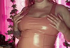 Teasing In Latex Dress