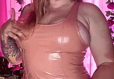 Teasing In Latex Dress