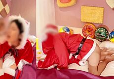 Lewd Santa Feels Toy Torture In Christmas Creampie Cosplay