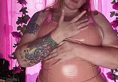 Teasing In Latex Dress