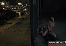 Giant woman in glasses dominates guys