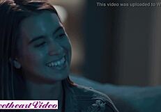 Karla Kush and Jill Kassidy perform the hot between the legs twisting scene at night - A cute and erotic clip