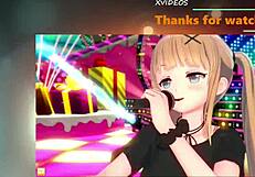 【eroge koikatsu!】 eastern heart chion rubbing breasts intensely! 3dcg big breast anime video eastern project 【hentai game touhou hatano kokoro】