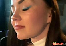 Petite teen Alexa Mills performs POV blowjob in casting trap