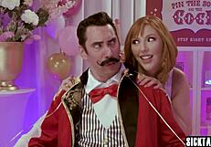 April Olsen sucks big cock, Lauren Phillips licks ass in kinky threesome