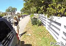 guy picks up teen for blowjob and fucking