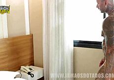 Hotel manager's big ass gets bareback fucked by monster cock