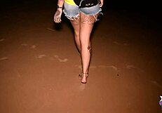 that african teen masturbates to orgasm on beach