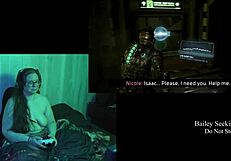 naked deadspace gameplay part 6 with fat brunette showing big natural tits