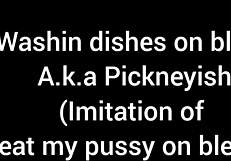 Dishwashing with a twist: A humorous parody of oral sex