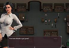 3D European cartoon: Wife home alone passionately in bedroom enjoys the company of a young man