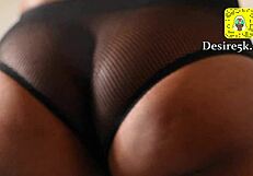 ghetto milf strips and rides in reverse cowgirl with ripped clothes