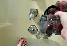 washing my pretty feet with care and attention