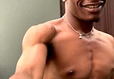 Morning workout with teen brunette in barefoot close up