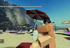 i'm suckin a huge cock on the beach with big tits