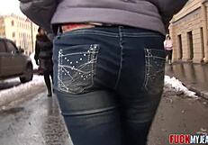 tourist girl stripped in public