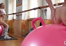 Dialogic-Provocative gym enthusiast milana blanc, u wanna ride this rubber dong?