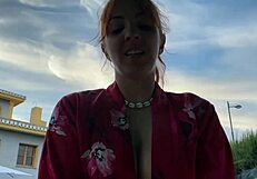 Busty Latina Sucks Cock in Pool While Friend Watches