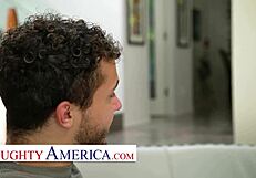 Victoria, friend's MILF, sucks big cock