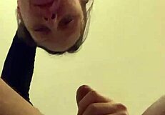 She Sucks Big Cock With Tongue And Ass Kissing