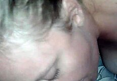 Fat Blonde Curvy Babe Blows Daddy's Cock