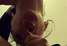 She Sucks Big Cock With Tongue And Ass Kissing