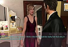 A wife and stepmother play erotic game in lingerie