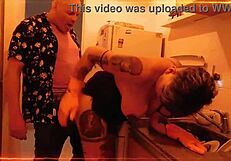Italian beauty enjoys herself some kitchen sex and accepts a cumshot in the ass