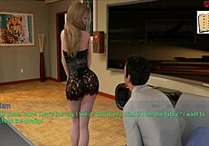 A wife and stepmother play erotic game in lingerie