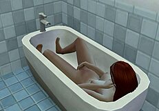 can you believe this sexy redhead fingering her horny pussy in 3d hentai?