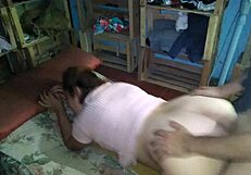 Latina Girlfriend Bent Over In Pink Dress For Doggystyle Fuck