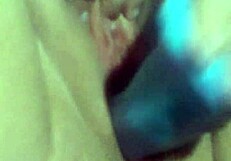 Fucking My Cum Filled Pussy With Dino Dildo