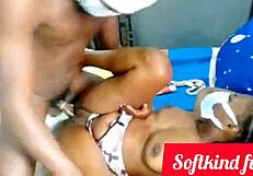 In a sweet encounter, she enjoys fucking with a big cock in her ass and pussy