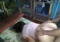 Latina Girlfriend Bent Over In Pink Dress For Doggystyle Fuck