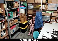 i caught teen redhead with small tits in garage for punishment