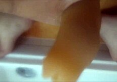 Relaxing in the bath with playful fun